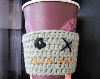 Crocheted Zombie Coffee Cozy