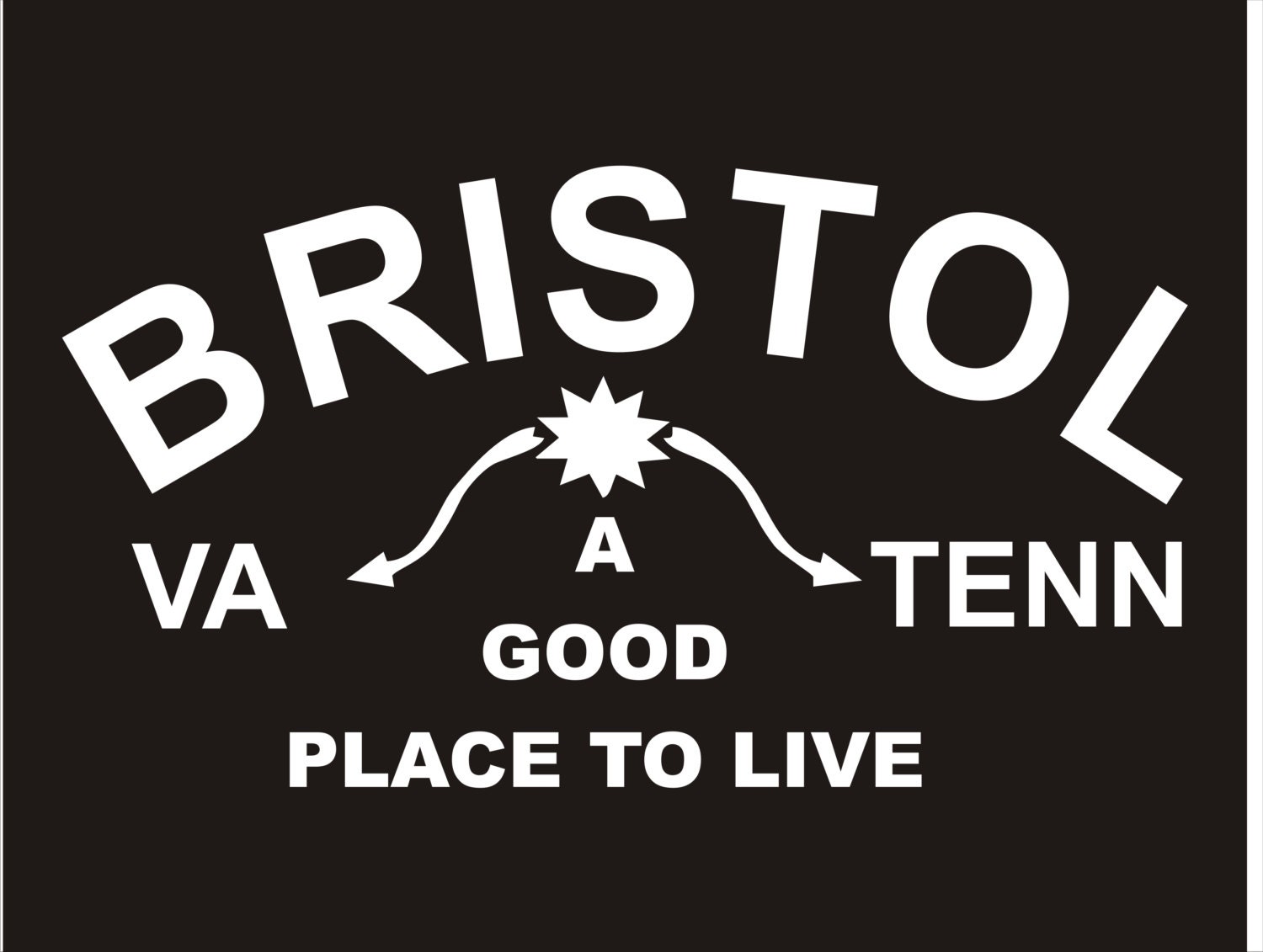 Bristol Va Tenn sign decal, Bristol decal, Bristol sticker, Bristol Va