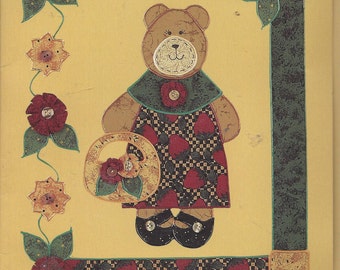 Vintage Country Borders Iron-On Fabric Applique Kit 72108, Blossom Bear, Die-Cut Shapes, Design Ideas & Instructions, What's New Team Design