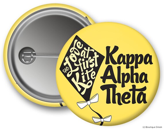 KAO Kappa Alpha Theta Love at First Kite Sorority Button