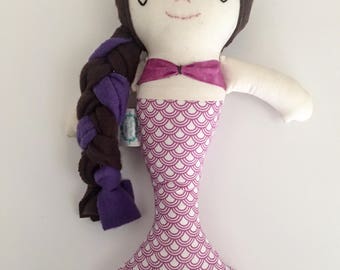 13" Mermaid Doll, Mermaid doll, Mermaid plush,Mermaid, Mermaids, rag doll, cloth doll, birthday gift, present, mermaid party