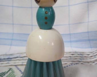 Vintage Wooden Painted Clothes Brush