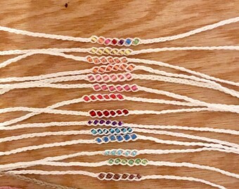 Wishing bead friendship hemp anklets and bracelets