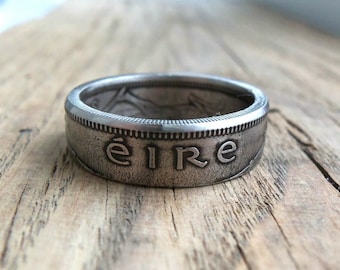 Irish Shilling Eire Coin Ring - Irish jewelry - Ireland Coin Ring - Eire Coin ring - Rings from Irish coins - Ireland
