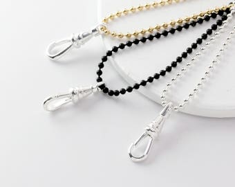 ID Badge Lanyard, Silver ID Badge Lanyard, Lanyard, ID holder, Badge Holder, Chain Lanyard, Badge Lanyard, Id lanyard, Silver Chain Lanyard