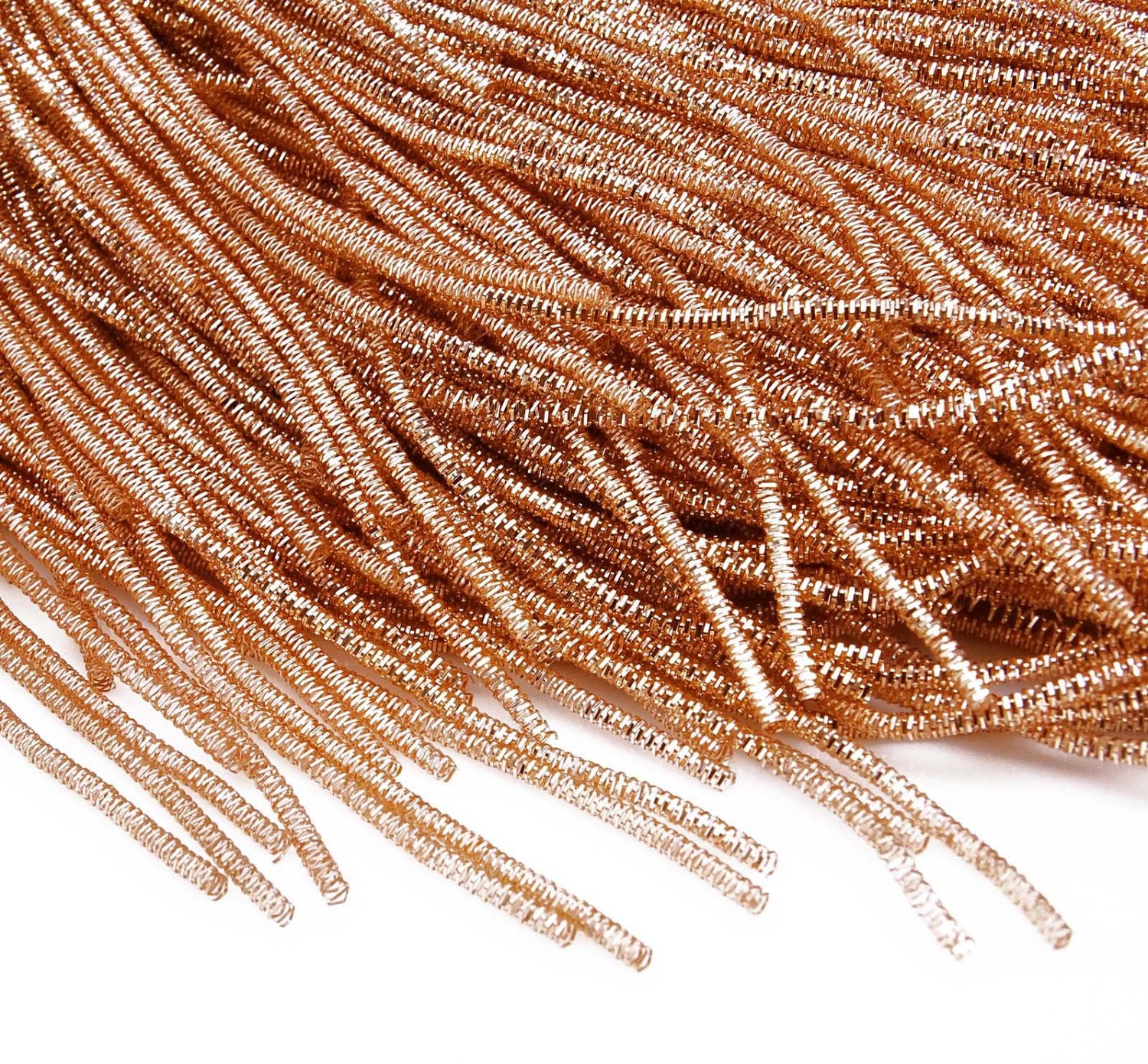 2 mm Copper Metallic Thread Rough Bullion Embroidery Thread