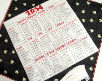 1954 calendar Etsy