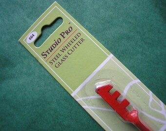 Glass Cutter, Studio Pro, New Item, Steel Wheeled Tapping Ball, End Cutting Tool, Stained Glass or Fusing, Glass Craft Tool, Great Company
