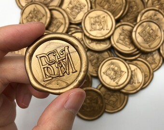 Custom Pre made Self Adhesive Wax Seal Stickers - Available in 30 Colors