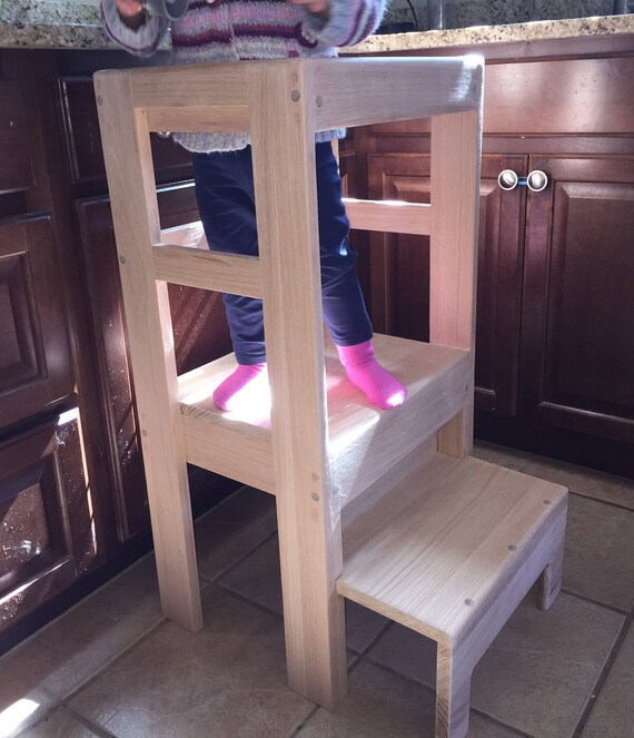 Items similar to Solid Oak Children's Interactive Kitchen Play Step
