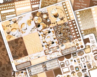 Coffee DELUXE Weekly Planner Sticker Kit