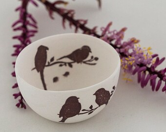 Porcelain bowl - two birds