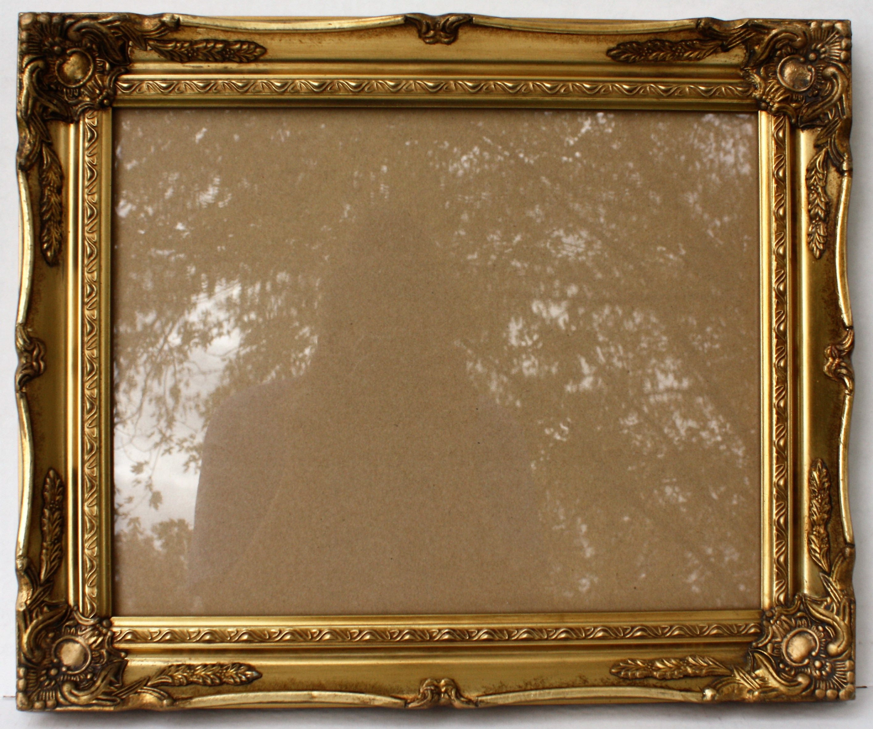 Gold Picture Frame Glass 11x14 Ornate Vintage Baroque Shabby | Free ...