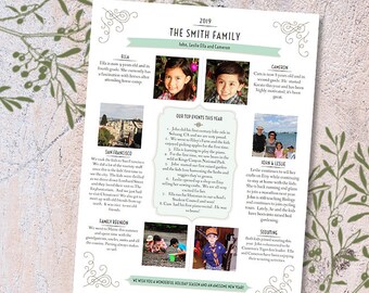 year in review newsletter template in pdf for print