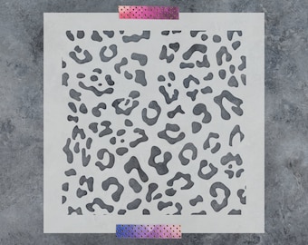 Leopard Print Stencil - Reusable DIY Craft Stencils of a Leopard Print Pattern