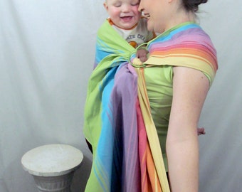WCRS - Ring Sling Baby Carrier Wrap Conversion - Twill Weave Sandy Agate - DVD included- Petite, Reg or XL