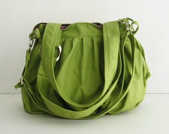 Sale - Pear Canvas Pumpkin Bag, handbag, shoulder, messenger, stylish, tote, hobo, purse
