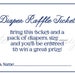 Printable Peter Pan Diaper Raffle Ticket - 3.5 x 2 - Navy Blue Neverland Baby Shower