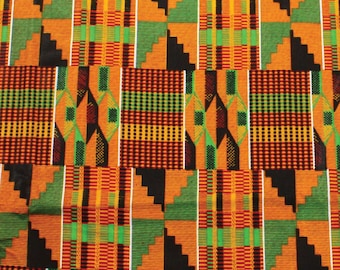 African Kente Print - Serengeti Fabric - two yards