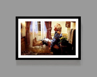 Dumb and Dumber Movie Poster - Harry Dunne Print - Funny Bathroom, Comedy, Digital Oil Painting, Home, Art