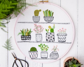 Rosie's Houseplants Hand Embroidery Kit