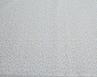 White Flowers on Pink Cotton Fabric