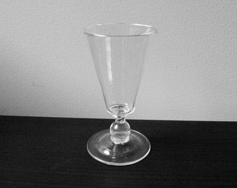 Blown Glass Goblet Stemware - Champagne Flute - Clear