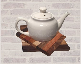 Rustic Wood Trivet, kitchen decor. Set of two Wood Pot Holders. Sku: 407