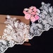 Extra wide 9"(23cm) white lace trim, bridal lace trim, venice lace trim, vintage lace, scalloped lace wedding trim lace, Bridal veil lace