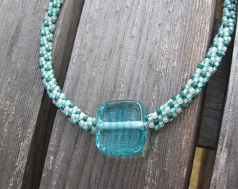 Pistachio Kumihimo Necklace