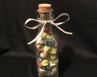 Glass Bottle With Origami Stars
