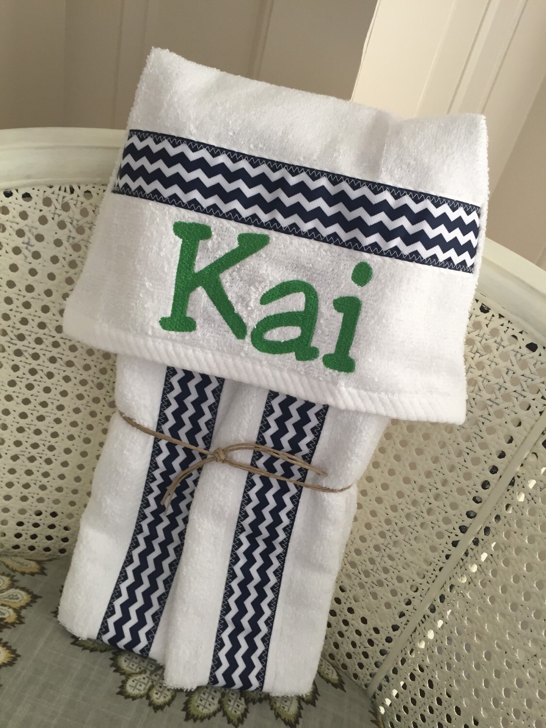 Boy Hooded Bath Towel Handmade personalized baby and toddler