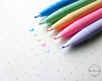 Felt Tip Fineliner Pens Markers Pastel Watercolour Monami