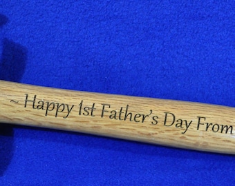 New Dad Gift ~ First Fathers Day ~ Gift For Dad ~ Husband Gift ~ 1st Father's Day ~ Dad Gifts ~ Engraved Hammer ~ Personalized Gift For Dad