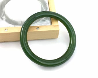 Canadian Nephrite Jade Baby Bangle - 40mm - Jade Bracelet - Green Jade - Natural Jade