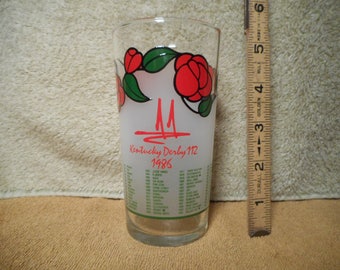 Official 1986 Kentucky Derby Glass, 112th Race