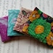 4 Vintage Hand stitched Bohemian Junk Journal covers- Junk Journal covers-Bohemian fabric squares-INDIAN KANTHA fabric-