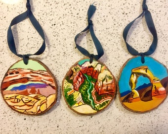 National Park Tree Ornament - Set of 4