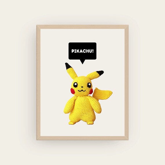 Pikachu. Amigurumis Prints.