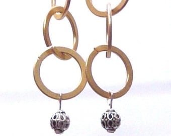 Ring Ring Earrings in matte Gold