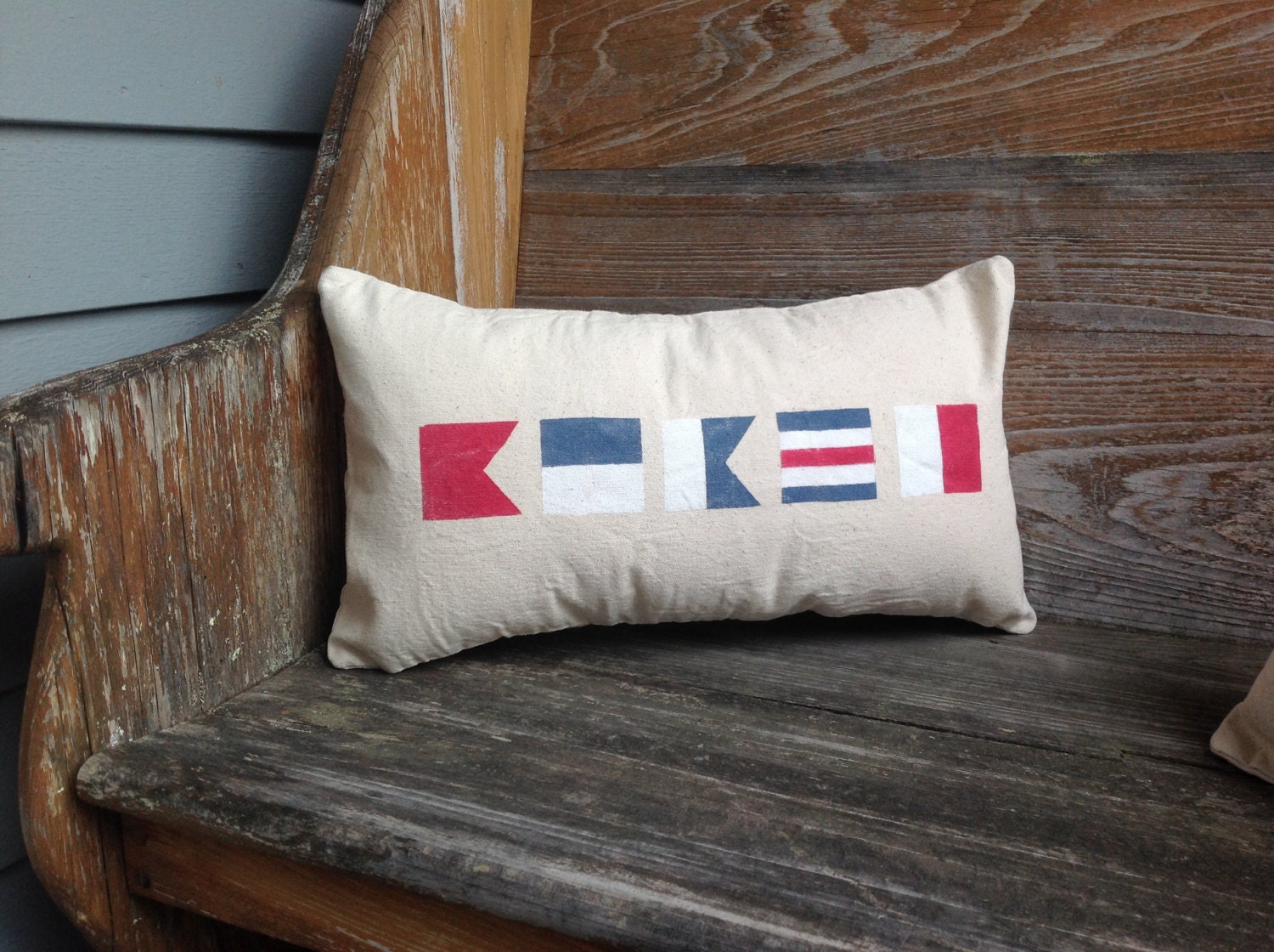 Nautical Flag Pillow Custom w/ INSERT