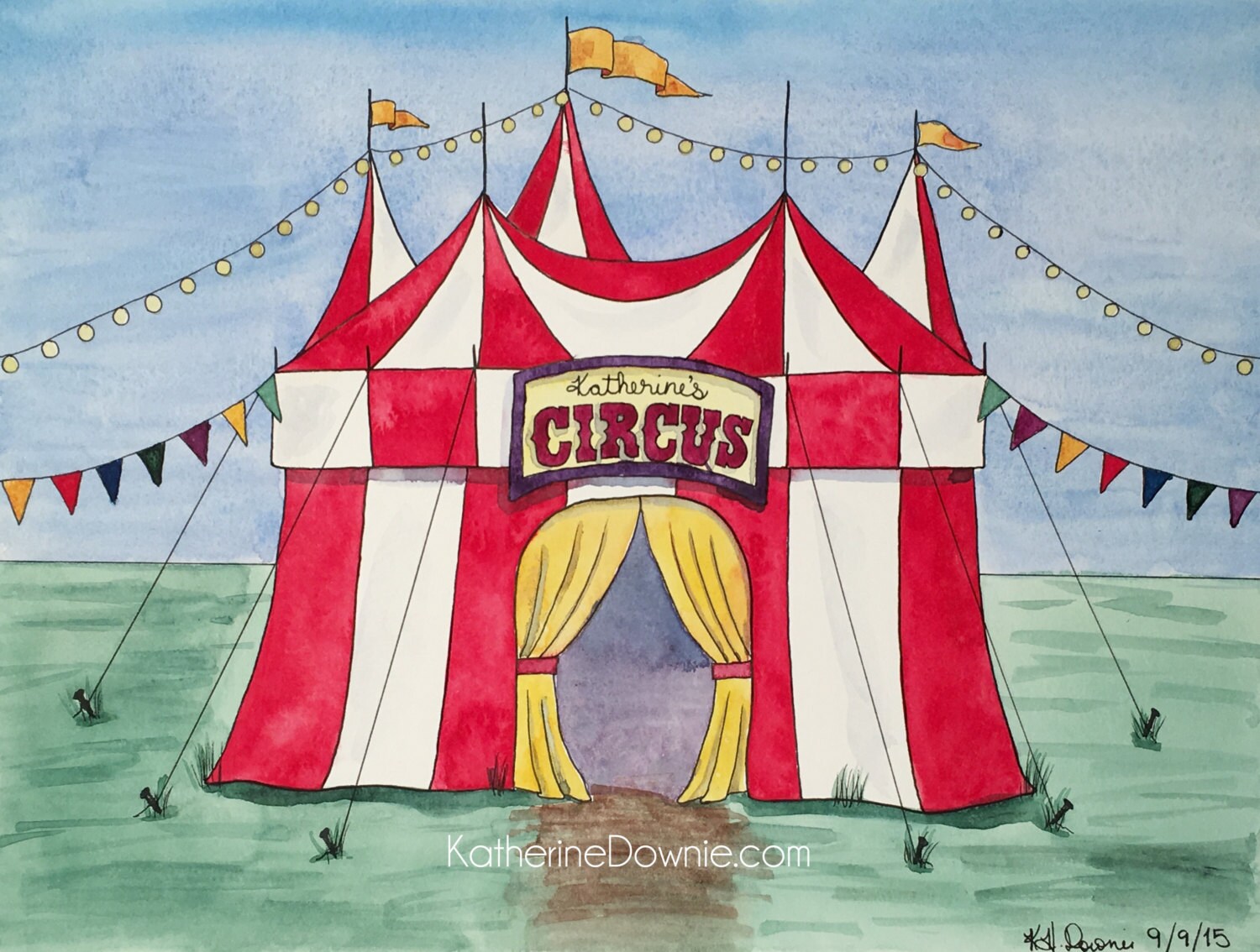 Colorful Circus Tent Print