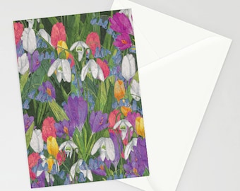 Spring Flowers a6 greetings card