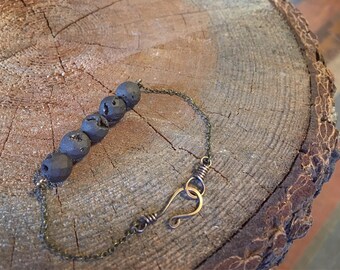 Sparkling Faceted Druzy bracelet