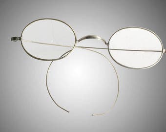Antique nickel on brass eyeglasses spectacles