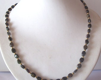 Black tourmaline collier necklace - Tourmaline collier - statement necklace - birthstone
