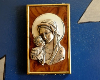 Mid-century Mary and Child Wall Hanging