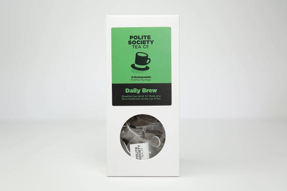 A Box of 'Daily Brew' tea bags from Polite Society Tea Co