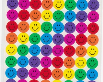 Colourful Smiley Face Stickers - Reference A1031-32
