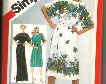 Simplicity 5150 vintage size 22 1/2 and 24 1/2 partically cut classic 1981 womans dress